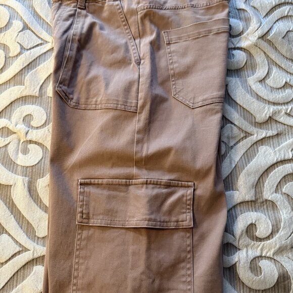 Wild Fable Women's Cargo Pants Canvas Twill Brown Pockets Size Extra Small EUC - Picture 9 of 9